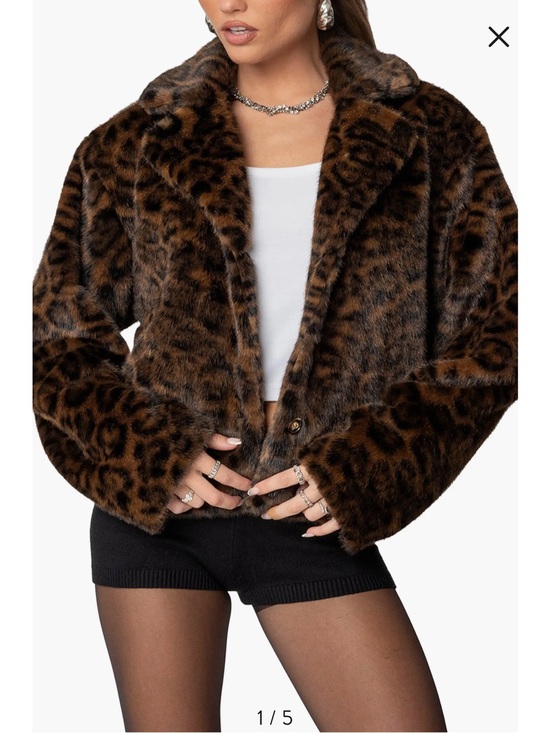 Edikted Jackets & Blazers - EDIKTED Lady Leopard Faux Fur Jacket